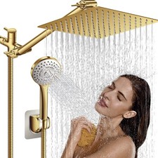 High Pressure Rainfall Shower Head/Handheld Shower Combo with 11" 10 Inch