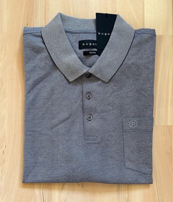 NEU! BUGATTI Pocket Langarm Poloshirt 3XL XXXL blau grau blue grey Herren