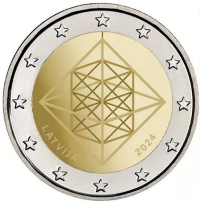 Pièce 2euros commémorative Lettonie 2024 – Himmeli Solstice d'Hiver