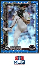 2025 Topps Holiday Spencer Strider Blue Metallic Holiday Lights #H75