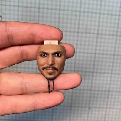 1/6 Smirk Head Sculpt Wry Grin Face PERS Movable Eyes Fit 1/6 Jack SparrowFigure