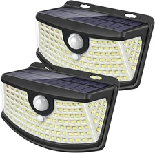 Aootek New Solar Motion Sensor Lights 120 LEDs with Lights Reflector,270° Wide 