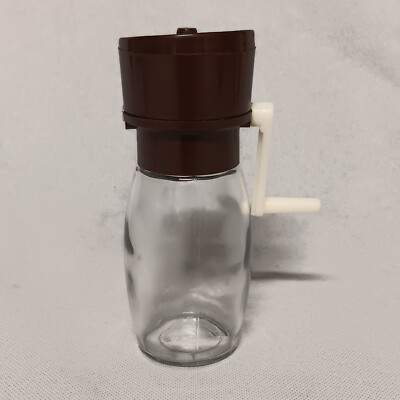 Gemco Brown Nut Griner and Glass Jar with Lid