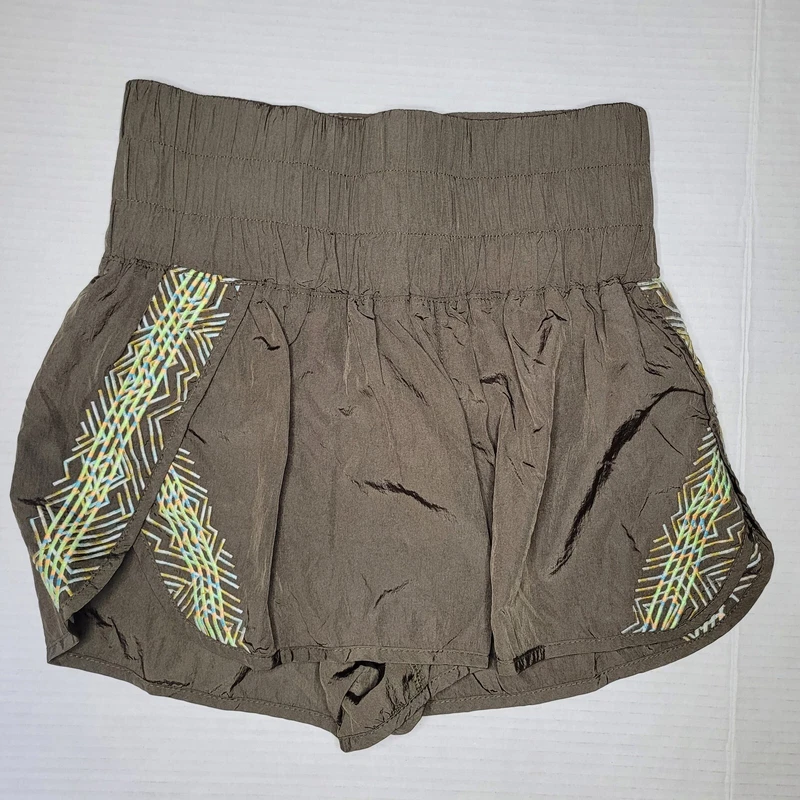 free-people-movement embroidered sides the way home shorts