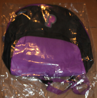 NEW - Black and Purple Backpack Lettered T and P Logo