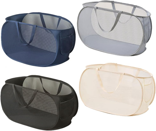 4 Collapsible Laundry Baskets, Foldable Laundry Hamper for Dirty Clothes - Picture 12 of 12