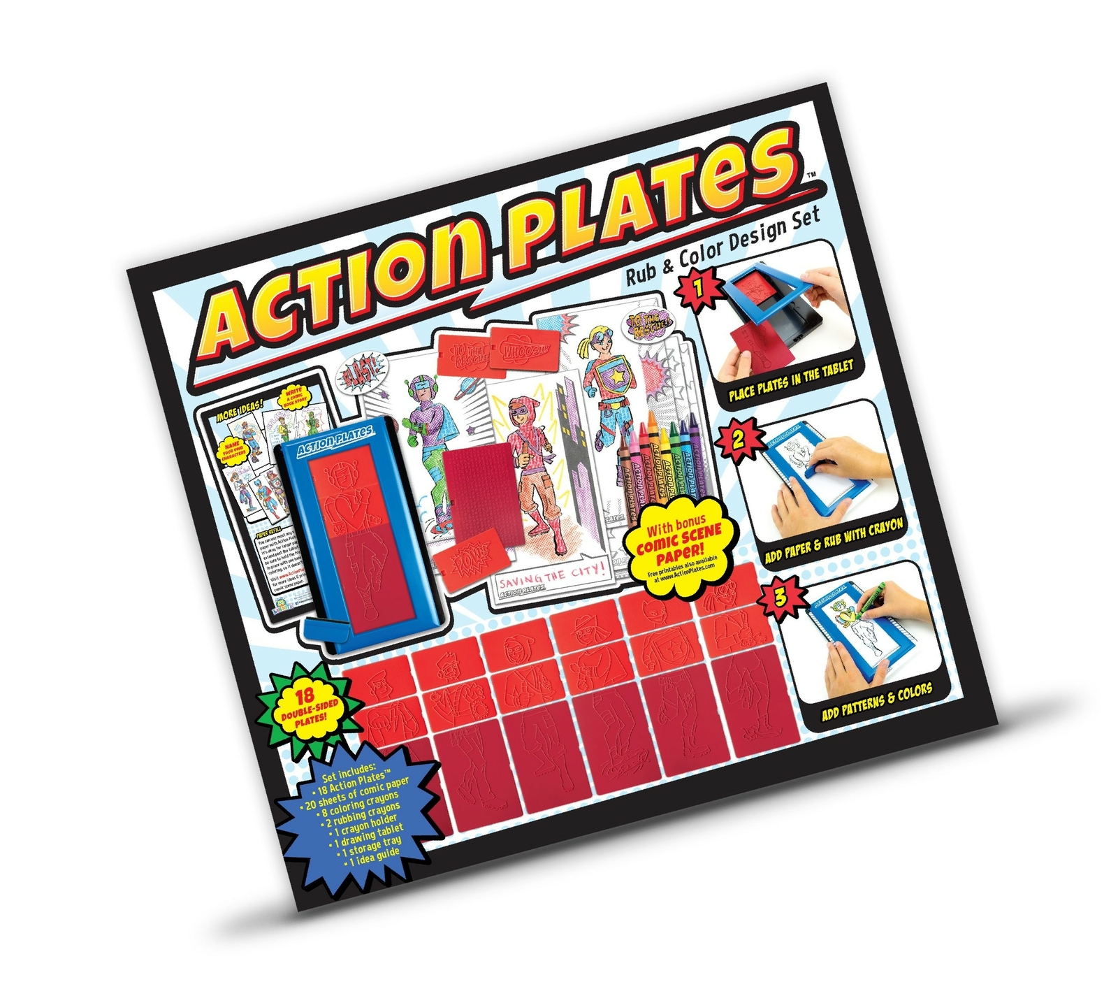 action plates drawing playset