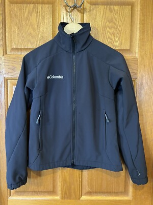 CO273 Columbia Titanium Black Softshell Full Zip Jacket Womens XS