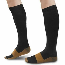 Copper Compression Socks Women Men Circulation Running Nursing Recovery Flight
