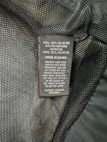 footjoy dryjoy Full Zip Windbreaker Jacket Men’s XL Black Neshanic Valley Golf - Picture 4 of 10