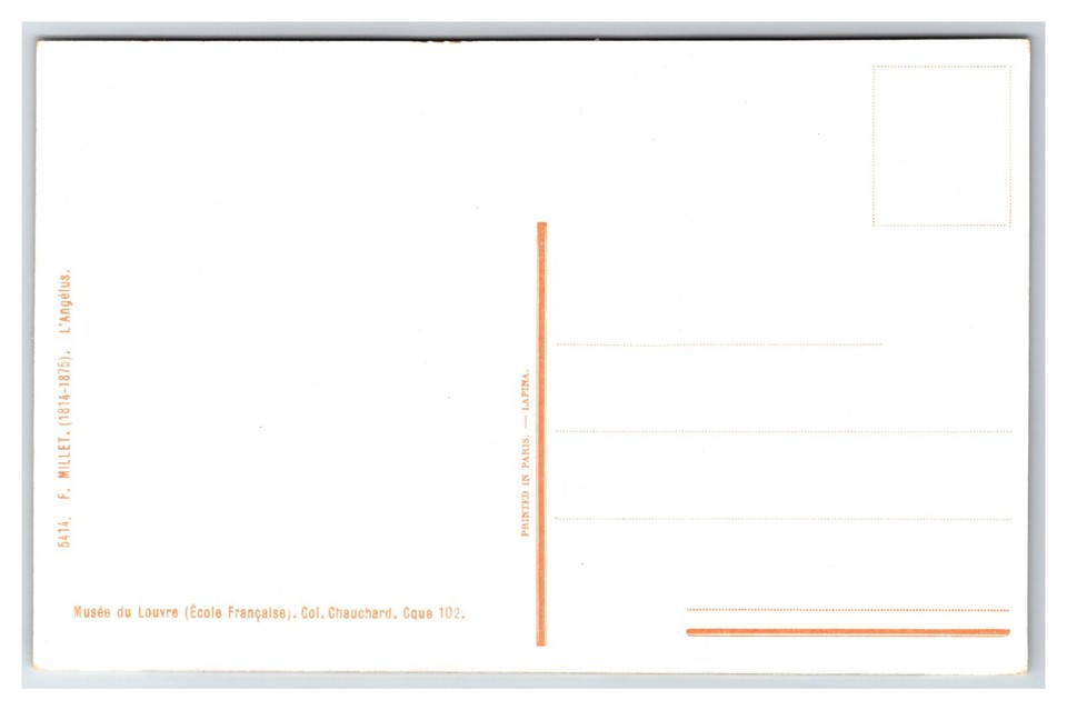 The Angelus Painting by JeanFrançois Millet UNP DB Postcard Z4 eBay