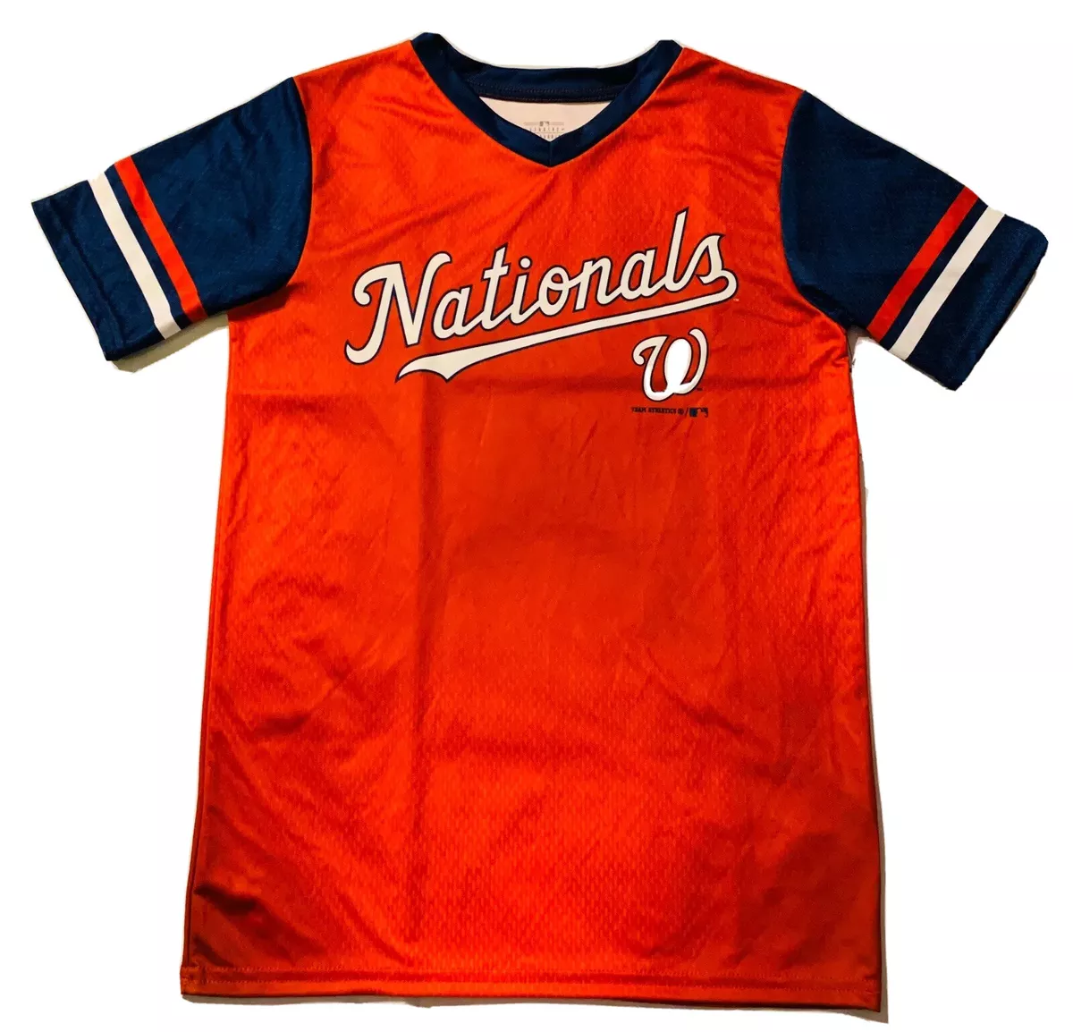 Brand New MLB Washington Nationals Boys Youth Red Warm Up Jersey Size L  (12/14)