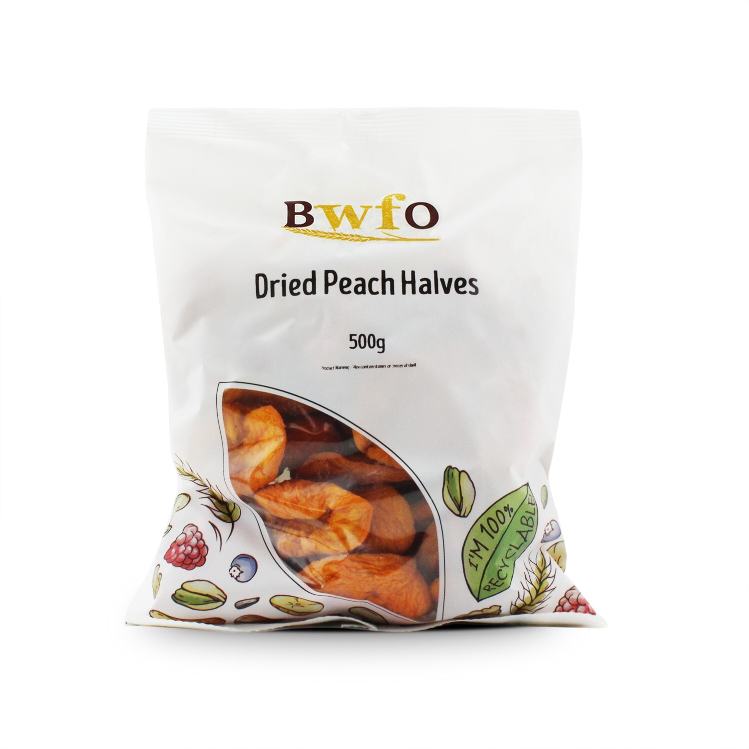 Peach Halves Dried 500g | BWFO | Free UK Mainland P&P