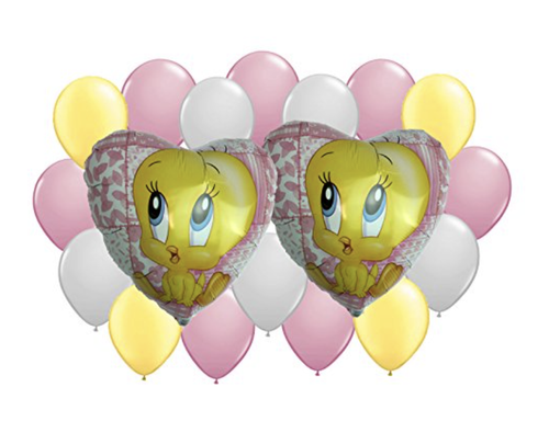 Tweety Bird Balon Bukiet 18 szt. Space Dżem Motyw Impreza Dekoracja Materiały Urodziny - Zdjęcie 5 z 5