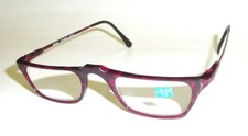 NWT Vintage 90's Carbon Fiber Rectangle Half Frame Reading Glass 3.25 Burgundy
