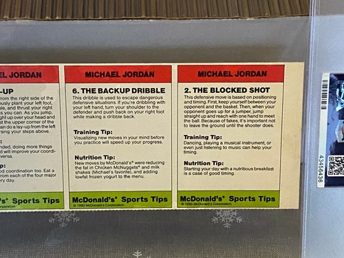 1990 McDonald's Preview Panel Cards MICHAEL JORDAN PSA 4 ONLY ONE GRADED RARE - Picture 7 of 7