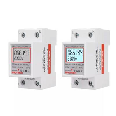 Digitaler KWH Stromzähler LCD Display 220V 230V Leistungsmesser 50 60Hz für Innen