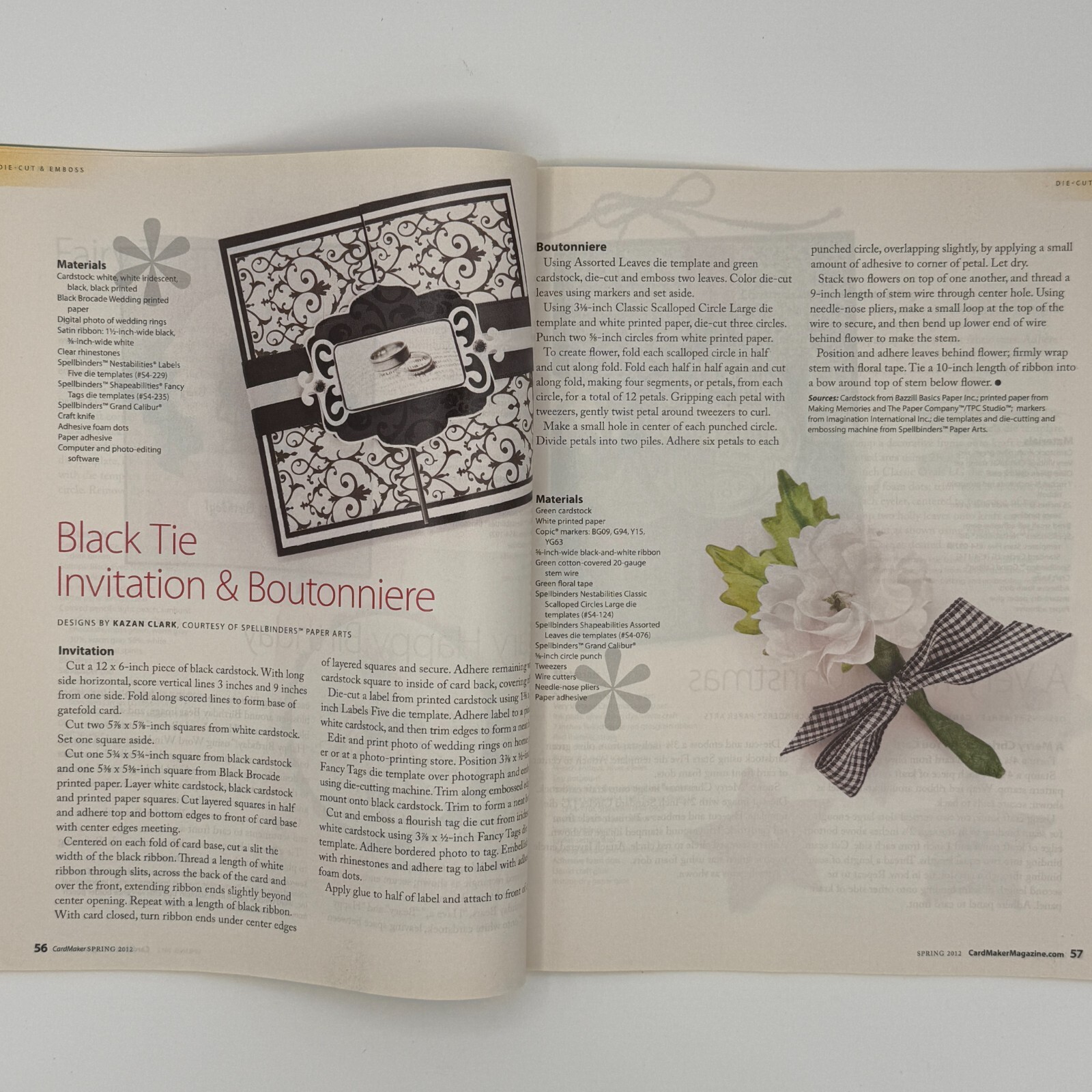 Cardmaker Creative Cuts and Folds for Paper Spring 2012 Die Cutting Embossing+