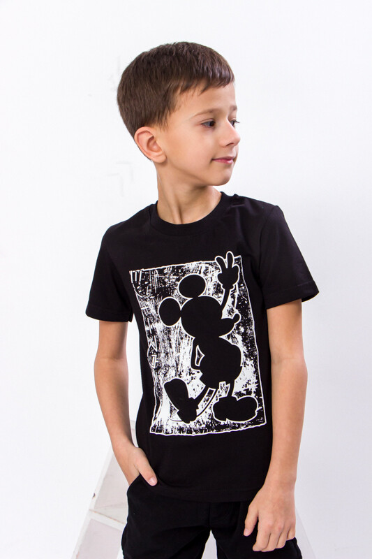 T-Shirt (boys), Summer,  Nosi svoe 6021-3 (chornyj-mikki)