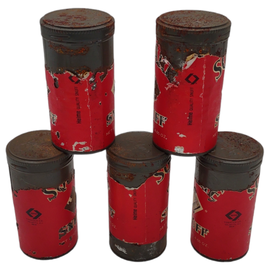 Vintage 5 Square Snuff Tins Tobacco Advertising Helme Co Helmetta NJ EMPTY Lot eBay