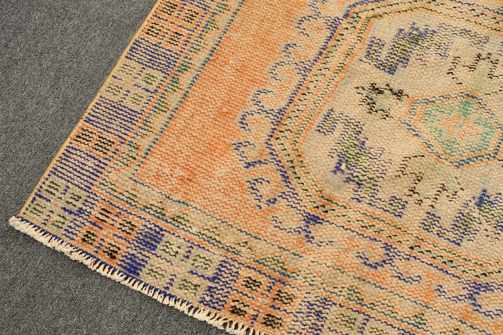 Turkish Rugs, Colorful Rugs, 3.6x10.7 ft Runner Rug, Oushak Rug, Vintage Rug