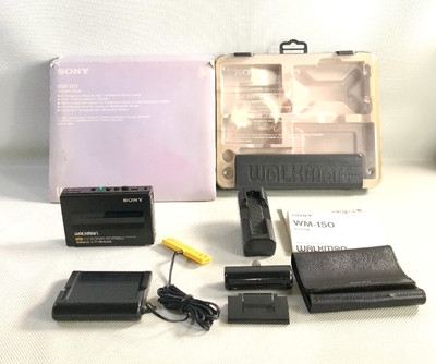 Beautiful Sony Walkman WM-150 Cassette Player Black JUNK Box from 