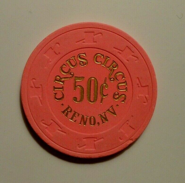 50c CASINO CHIP "CIRCUS CIRCUS CASINO" RENO, NEVADA