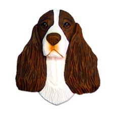 Springer Spaniel Head Plaque Figurine Liver
