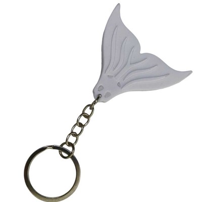 Decorative Mermaids Tail Key Ring Soft Silicone Diving Themed Keychain Accessory