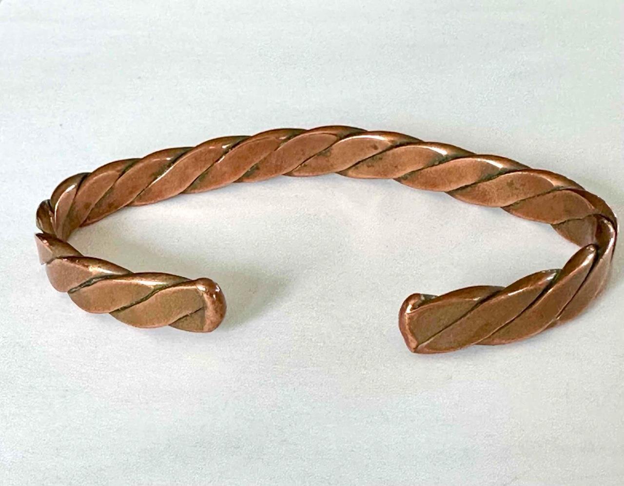 Vintage Maker Marked Solid Copper 'S' Link Design… - image 3