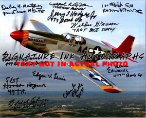 TUSKEGEE AIRMEN Multi Signed Autographed WORLD WAR 2 8x10 Photo Reprint
