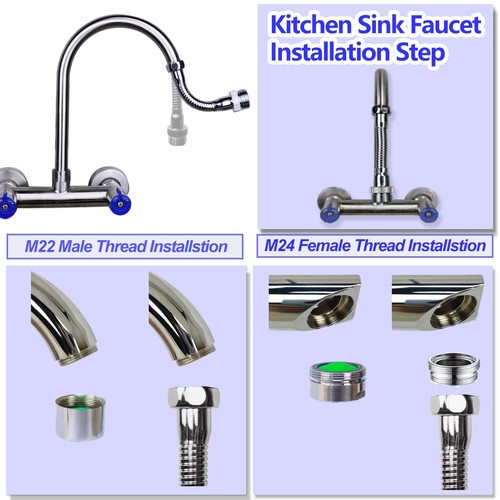 Faucet Extender Garden Hose Adapter Hose Protector Flexible Kitchen Sink Faucet - Picture 5 of 6