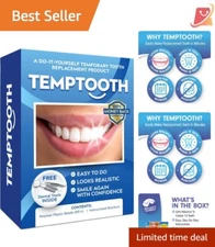 Temporary Tooth Replacement Kit Moldable  Approved Easy Fix for Missing Teeth