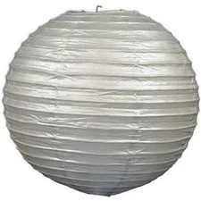 Silver Paper Lanterns 9.5 Inch 3 Pack Party Supplies Hanging Decorations