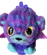 Peacock Cat Plush 6" Hatchimals Peacat Blue Purple Pet Toy Kitten WORKS