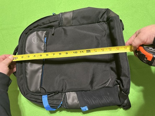 Dell 52CDX Laptop Travel Multiple Zip Pockets Black Padded Light Weight Backpack - Picture 5 of 13