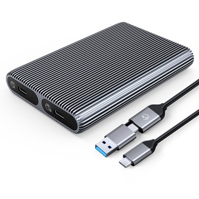 ORICO Dual Bay M.2 NVMe SATA SSD Enclosure USB3.2 10Gbps for PCIe M-Key, B&M Key