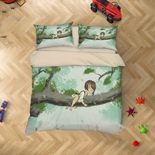 3D Girl Branches Painting Kids Quilt Cover Set Duvet Cover Bedding Pillowcases