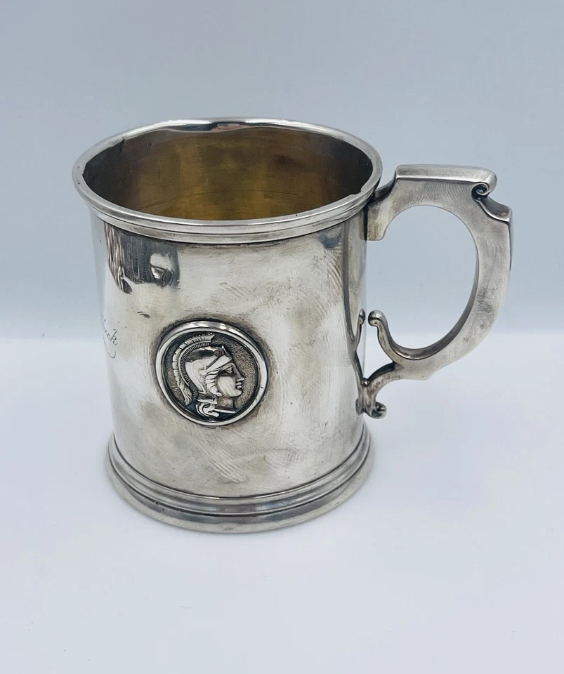 Антикварная серебряная медальонная чашка Albert Coles - Изображение 4 из 4