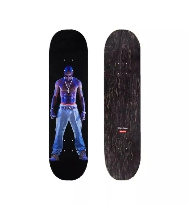 Supreme SS20 Tupac Hologram Skateboard Deck Box Logo Bogo