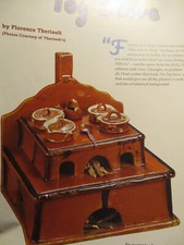 6p Toy Stove History Article / 1800's and Evolving / Florence Theriault