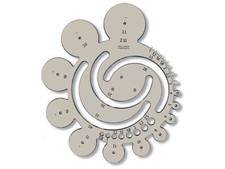 KOH-I-NOOR  RADIUS CIRCLE CURVES TECHNICAL DRAWING CRAFT STENCIL TEMPLATE