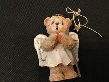 Cherished teddies Angel Ornament Blue White Wings