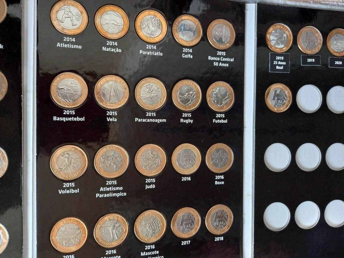 Brazil Coin Full Album -1998 to 2025 -All 1 Real Commemorative