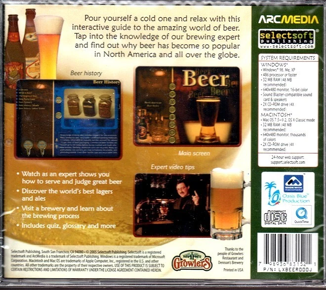 BEER: The Interactive Guide CD-ROM for Win/Mac - Factory Sealed JC - Image 2 of 2