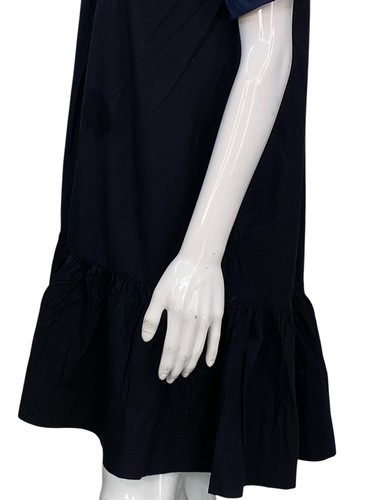 Ulla Johnson Femmes Cyrus Froncé Noir Bleu Coton Court Mini Robe Taille XS 0 - Photo 13 sur 20