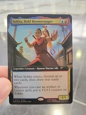 MTG English Sokka, Bold Boomeranger (Extended Art) NM Foil Promo MagicCon