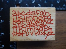 ROUNDED ALPHABET Letters Script Background Rubber Stamp by HAMPTON ART