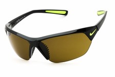 New Nike SKYLON ACE MI EV0525 077 Black/Volt/Brown Green 69-10-125 Sunglasses