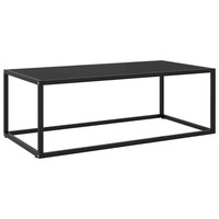 Couchtisch Schwarz Mit Schwarzem Glas 100X50X35 Cm